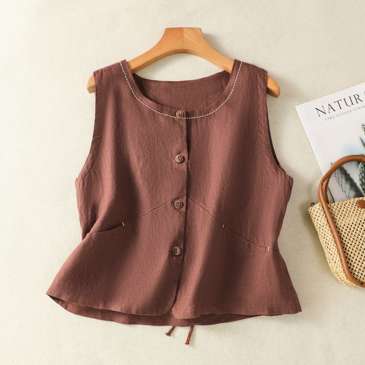 CLAIRE LINEN VEST