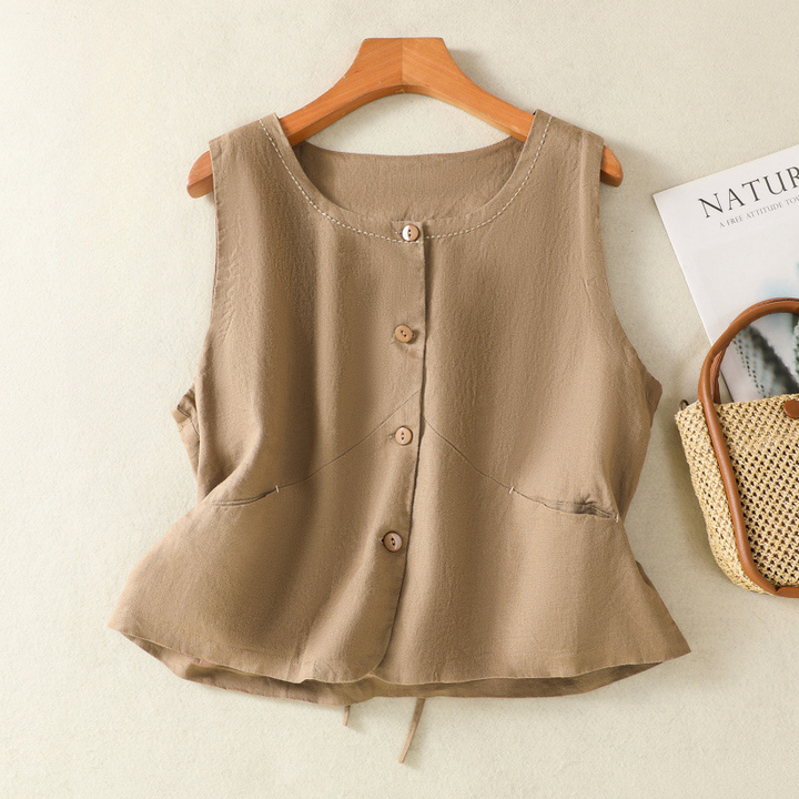 CLAIRE LINEN VEST