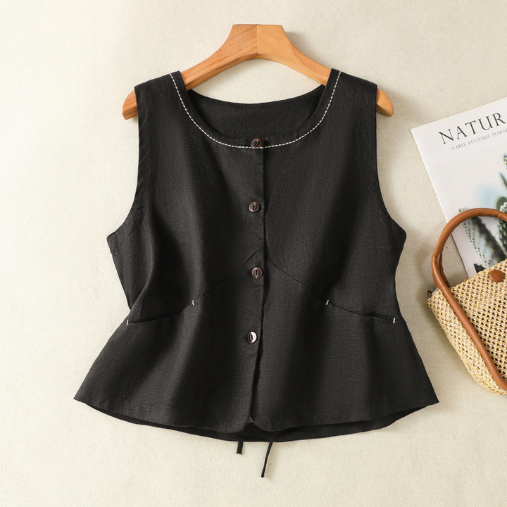 CLAIRE LINEN VEST