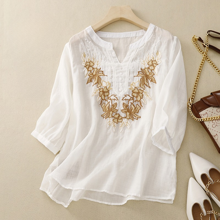 OLIVA LINEN BLOUSE