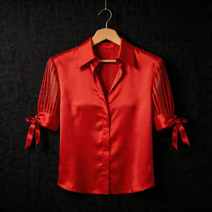 CALVIERA SATIN BLOUSE