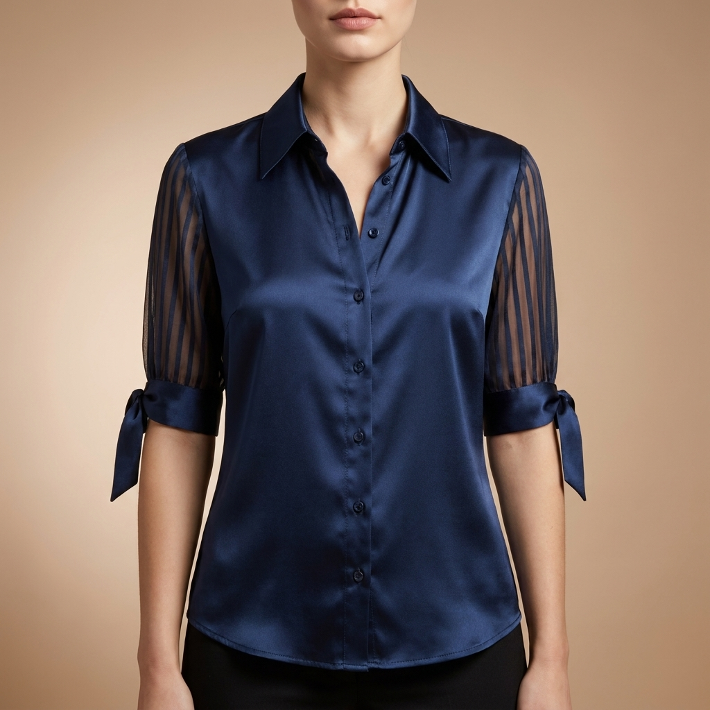 CALVIERA SATIN BLOUSE