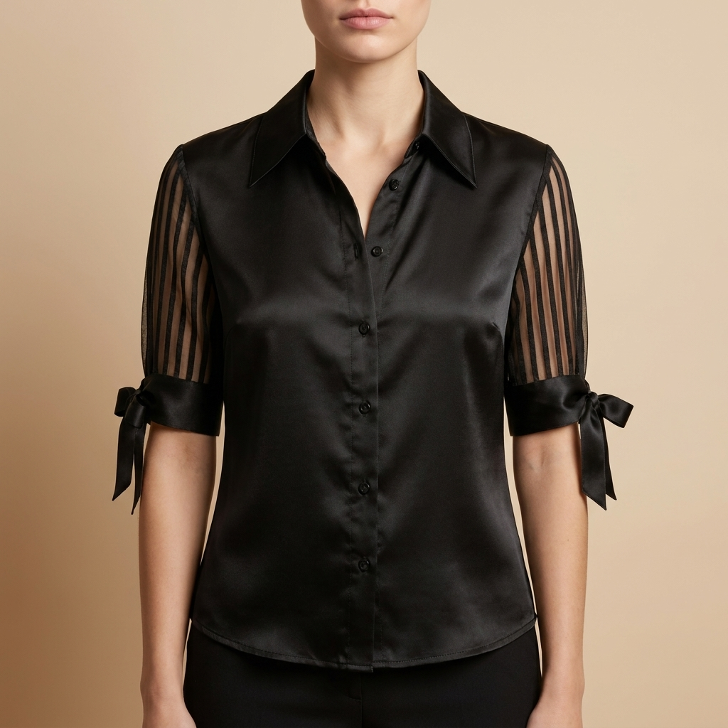 CALVIERA SATIN BLOUSE